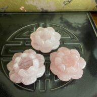 ローズクォーツ 蓮の花 座台 瞑想にも