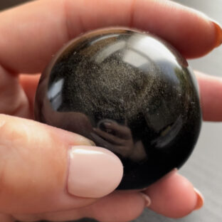 メキシコ産ゴールドシーン ブラックオブシディアン